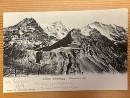 Antike Ansichtskarte, Kleine Scheidegg, Männlichen