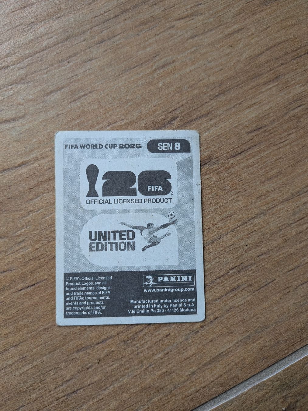 Panini Sammelbilder & Trading cards: Panini Bild SEN 8 – Gebraucht aus Eschenbach SG von SanFranciscoCalifornia 1