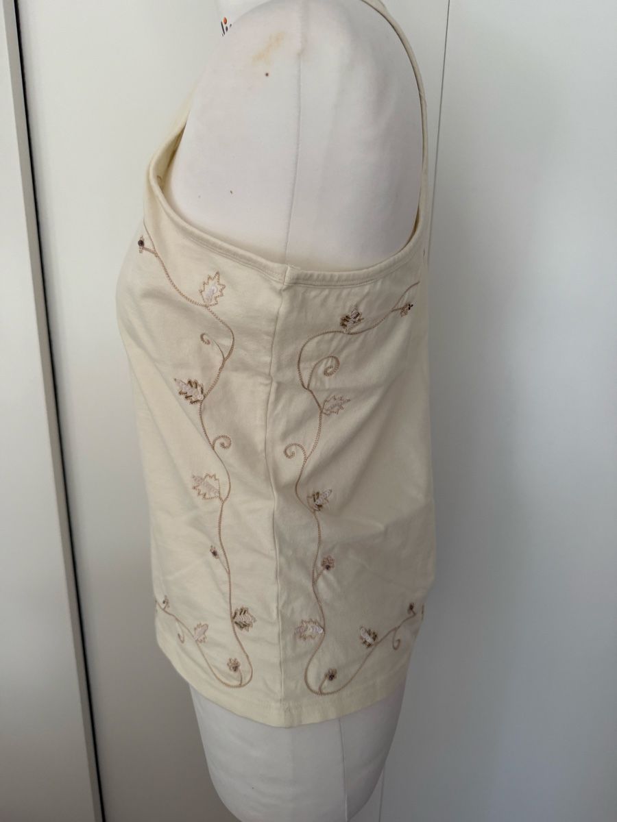 Tops: Tanktop bestickt creme 95% Baumwolle – Gebraucht aus Winterthur von tat_ky5h 2