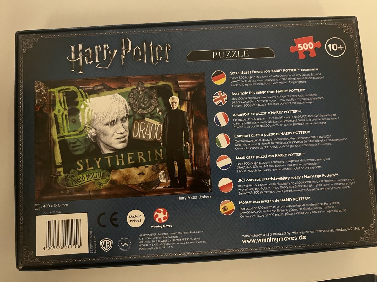 Puzzle: Harry Potter Slytherin Puzzle 500 Teile – Nuovo (secondo la descrizione) da Herrliberg venduto da jaagee 1