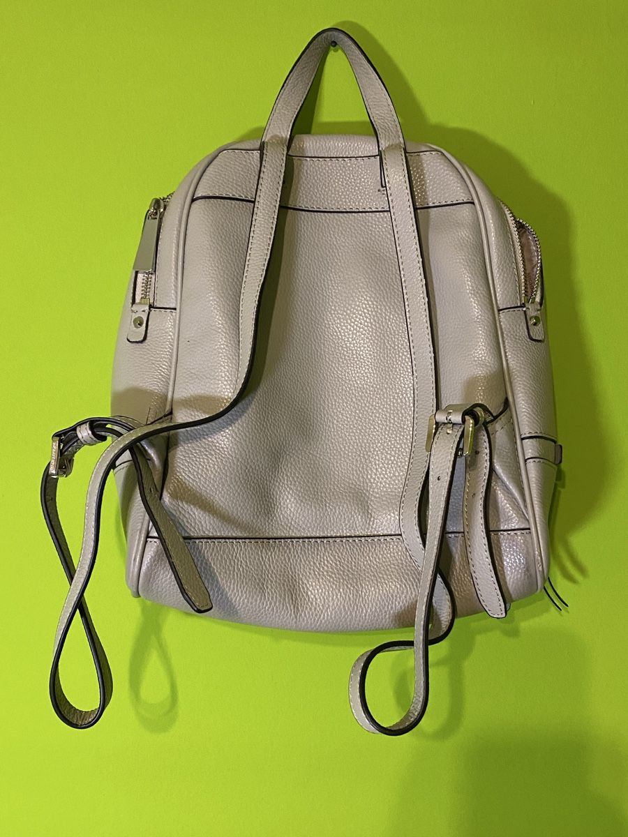 Michael Kors Rucksäcke: Michael Kors, Damenrucksack, Leder, grau – Gebraucht aus Basel von Bwolfels 1