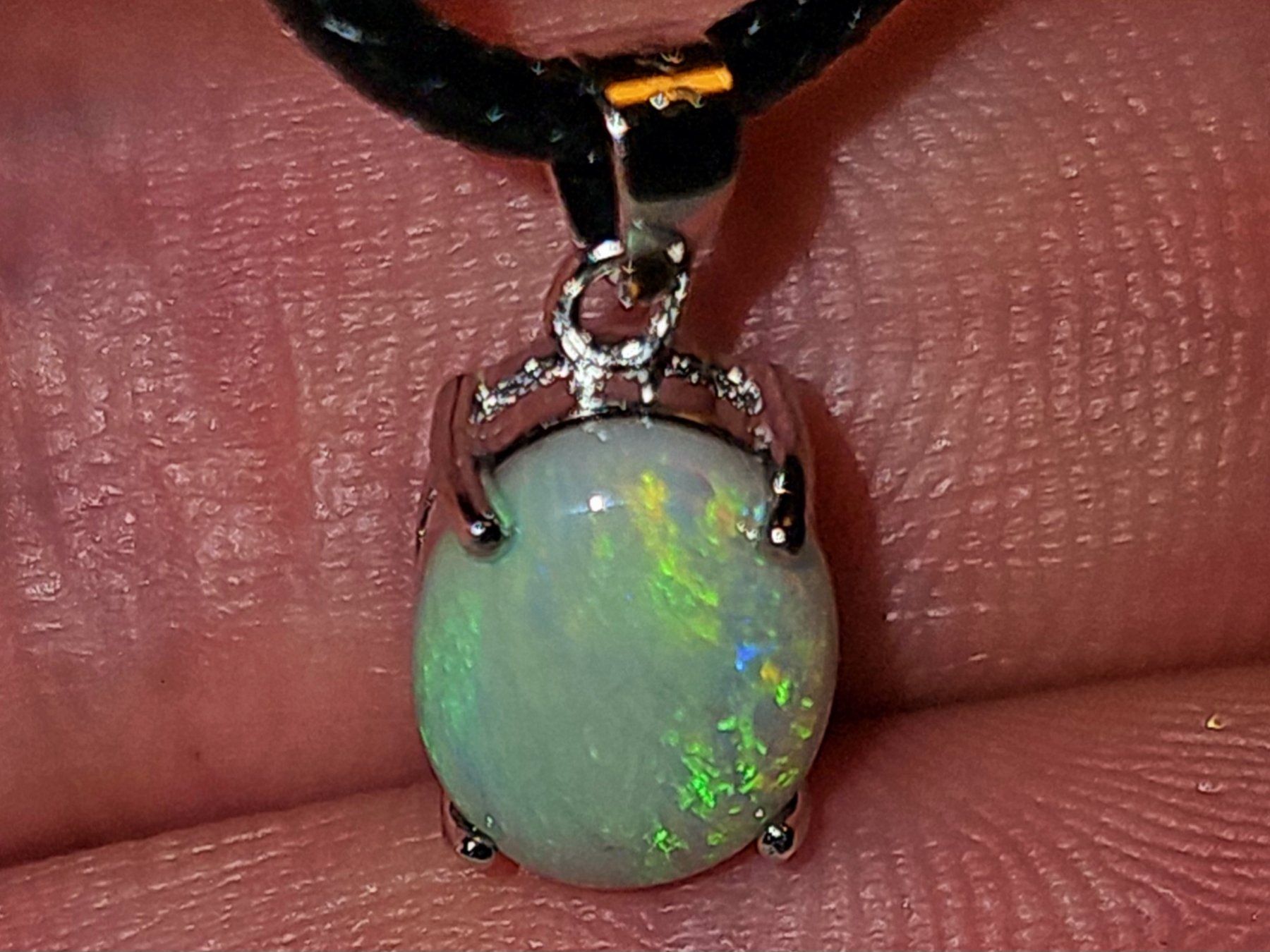 Pietre preziose: Natürlicher Australischer Opal Silber-Anhänger – Nuovo e nell'imballaggio originale da Uerkheim venduto da Winwinner 5
