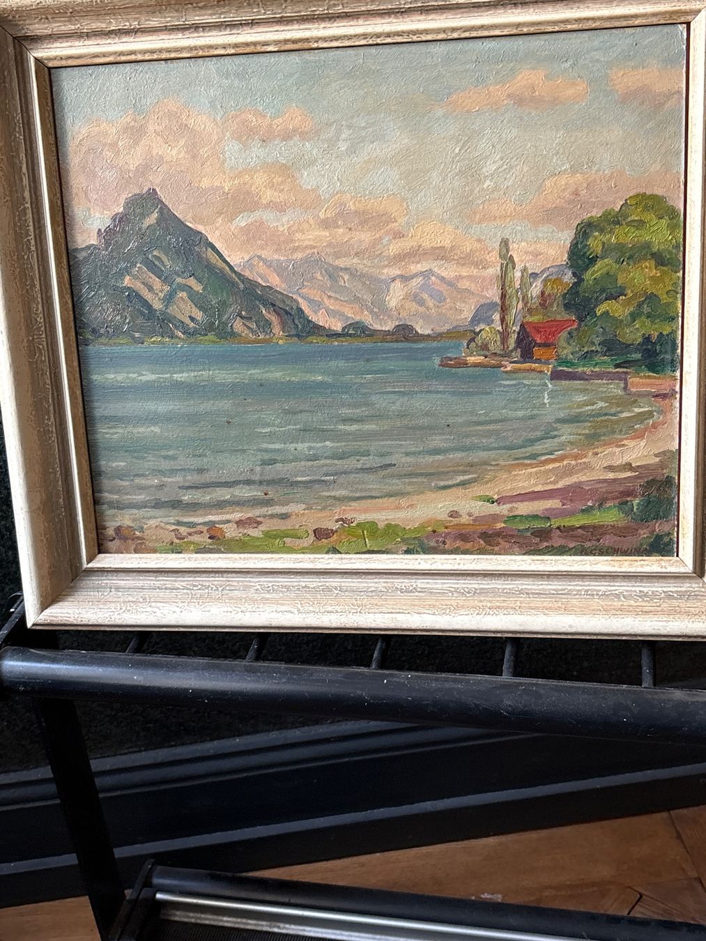 Dipinti: Öl auf Leinwand, gerahmt, Thunersee, Impression – Usato da Gattikon venduto da mo.suter 2