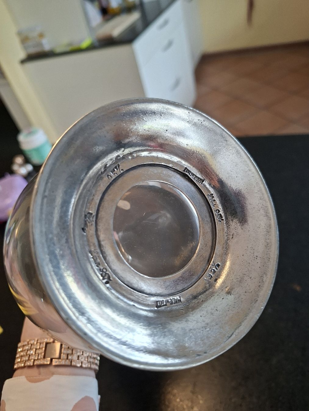 Caraffe: vintage Wasser Karaffe Zinn – Usato da Meinisberg venduto da MartinaM1972 3