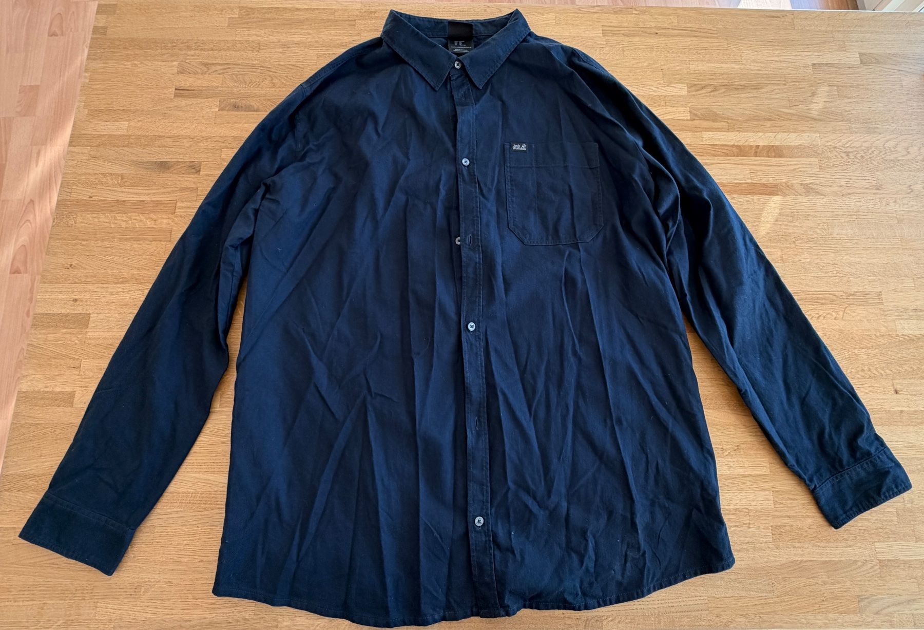 Jack Wolfskin Camicie: Hemd - JACK WOLFSKIN blau uni Gr. 3XL – Usato da Winterthur venduto da Secondhand-Family