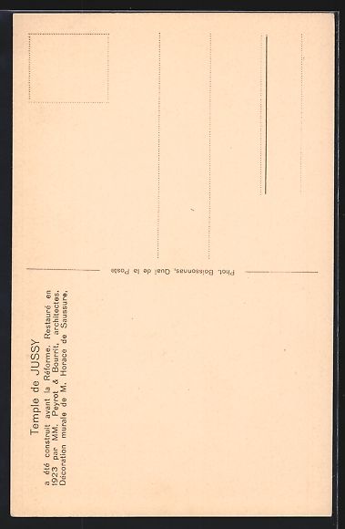 Cartoline postali: AK Jussy, Le Temple – Usato da Berlin venduto da bartko-reher 1