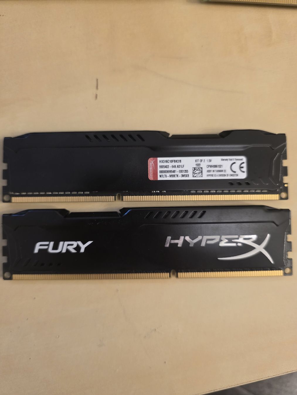 Kingston HyperX Fury 8GB (2x4) DDR3 RAM Kit (Gebraucht) in Kappelen für ...