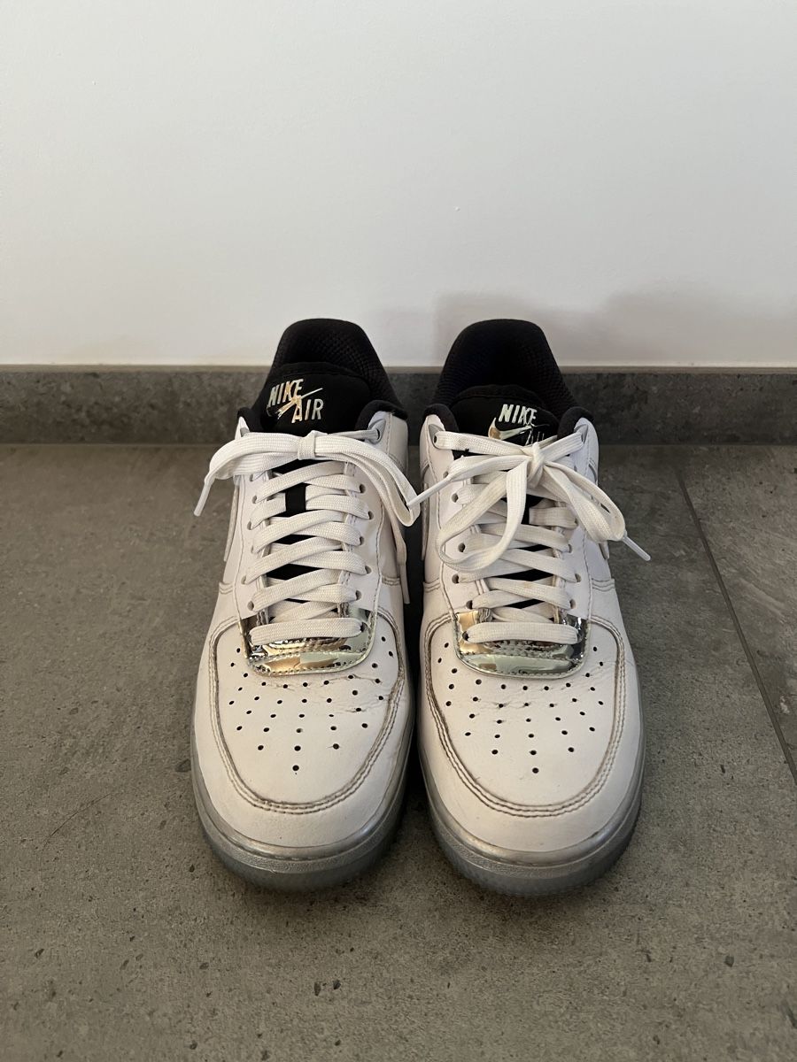 Nike Herrenschuhe: Nike air force black - white - silver / Size 40,5 – Gebraucht aus Cama von UnleashdByAna 1