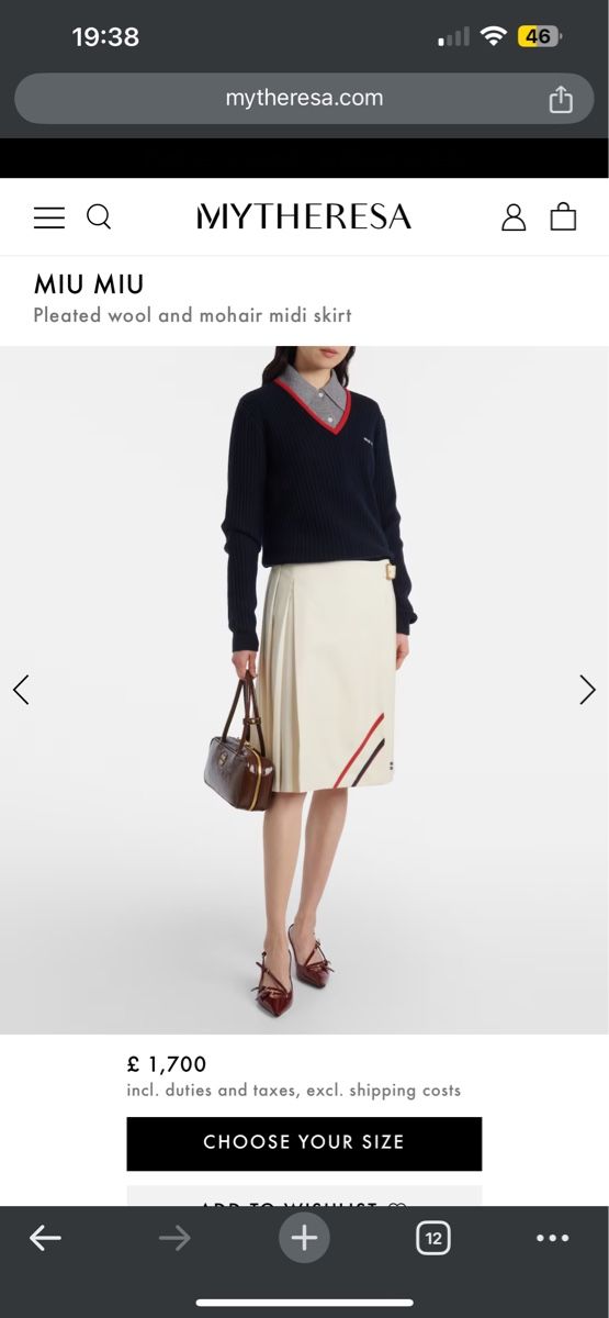 Miu Miu Gonne: Miu Miu wool mohair skirt 44 - NEW - unworn – Nuovo (secondo la descrizione) da Zürich venduto da wut_25df 1