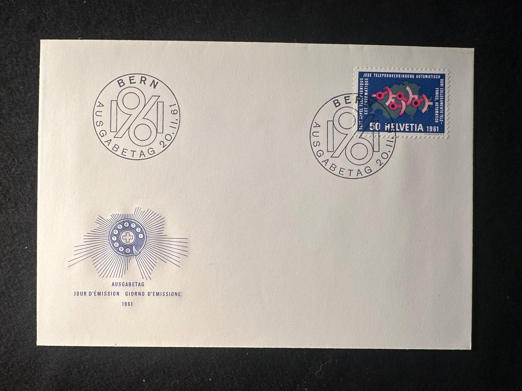 Tous les timbres: FDC 1961 Telefonverbindung Schweiz – D'occasion à Stettfurt par 2442