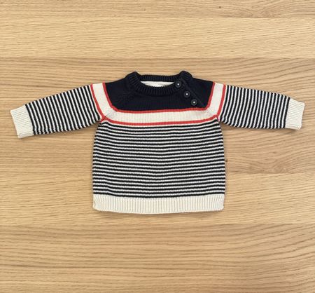 Kinder Pullover Tape à l'Oeil marine-weissem Muster 3M/59cm