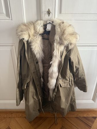 Manteau Woolrich hiver avec fourrure authentique, Taille M