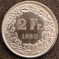 2 Franken 1980 stgl. / aus Münzsatz