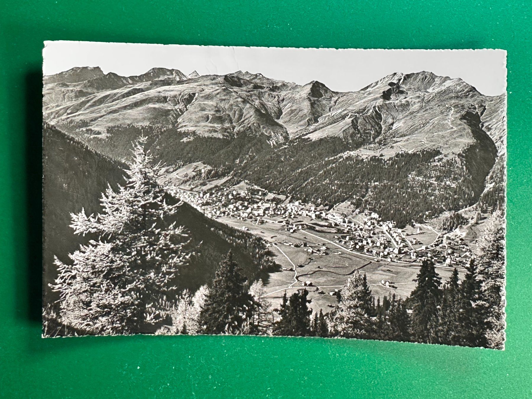 Cartoline postali: Davos mit Amselfluh – Usato da Steg VS venduto da danwer74