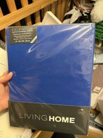LIVING HOME Premium-Fixleintuch – Royalblau – 90–100 × 200–2