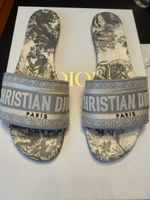 Christian Dior Sandalen Toile de Jouy Gr. 38 Top Zustand!