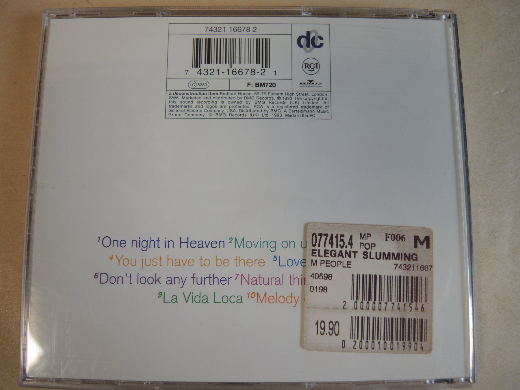 CD: M People - Elegant Slumming CD Pop Deconstruction – Usato da Rorschach venduto da maeck8 2