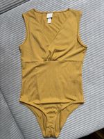 H&M Ripp-Body in Senfgelb, Gr. S - Top Zustand!