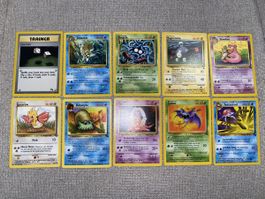 Lot de 10 Cartes Pokémon WOTC Vintage EN