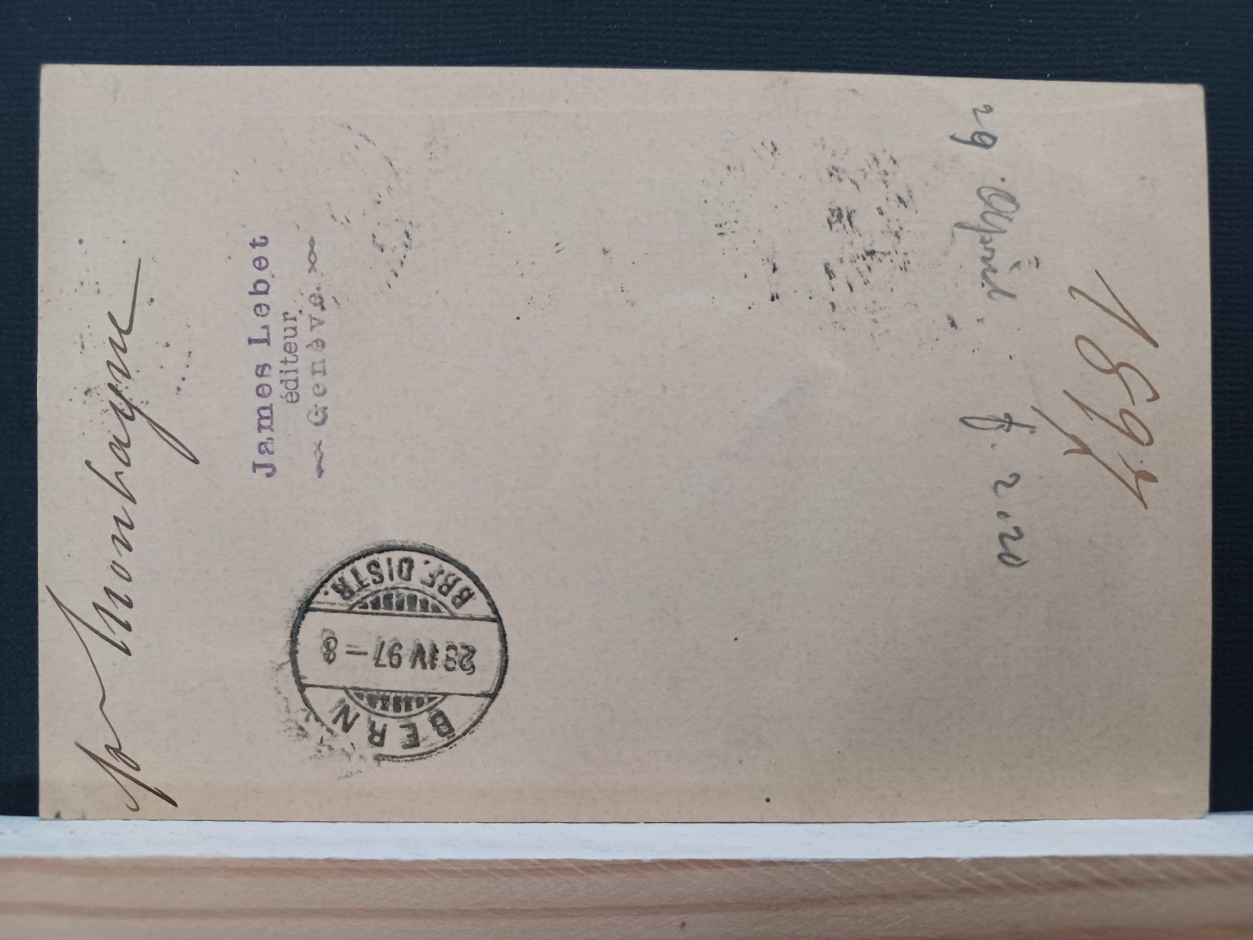 Tous les timbres: Genf nach Bern, 1897, div. STEMPEL – D'occasion à Aarau Rohr par mgvw 1