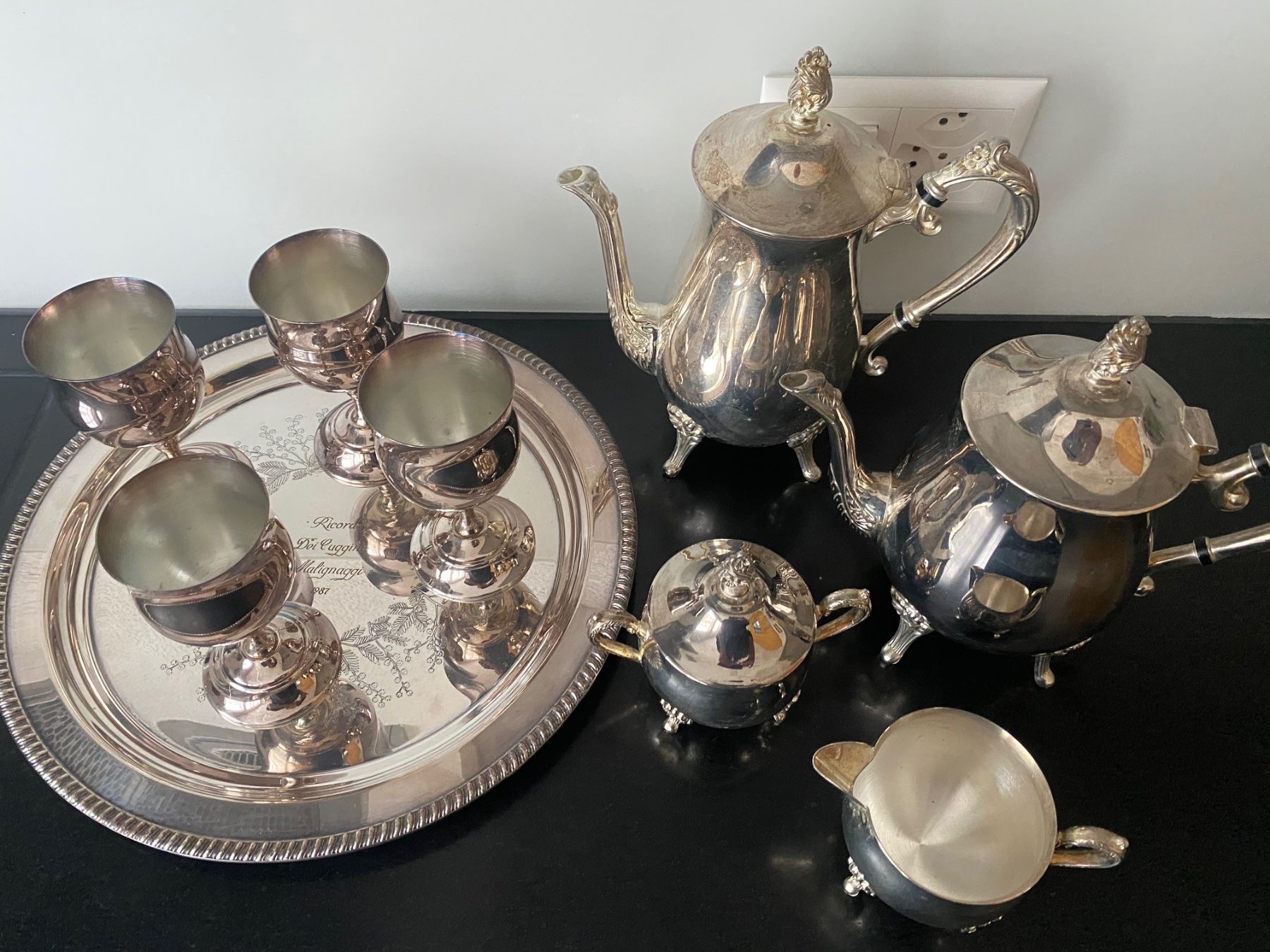 Services de table: Silber Kaffee-/Teeservice – D'occasion à Pfäffikon ZH par Alfetta82 1
