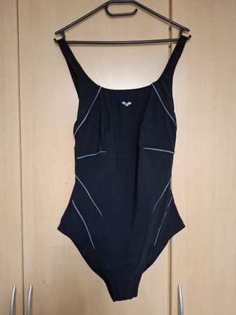 Badeanzug Gr. 38 (M), Arena, schwarz, Badekleid