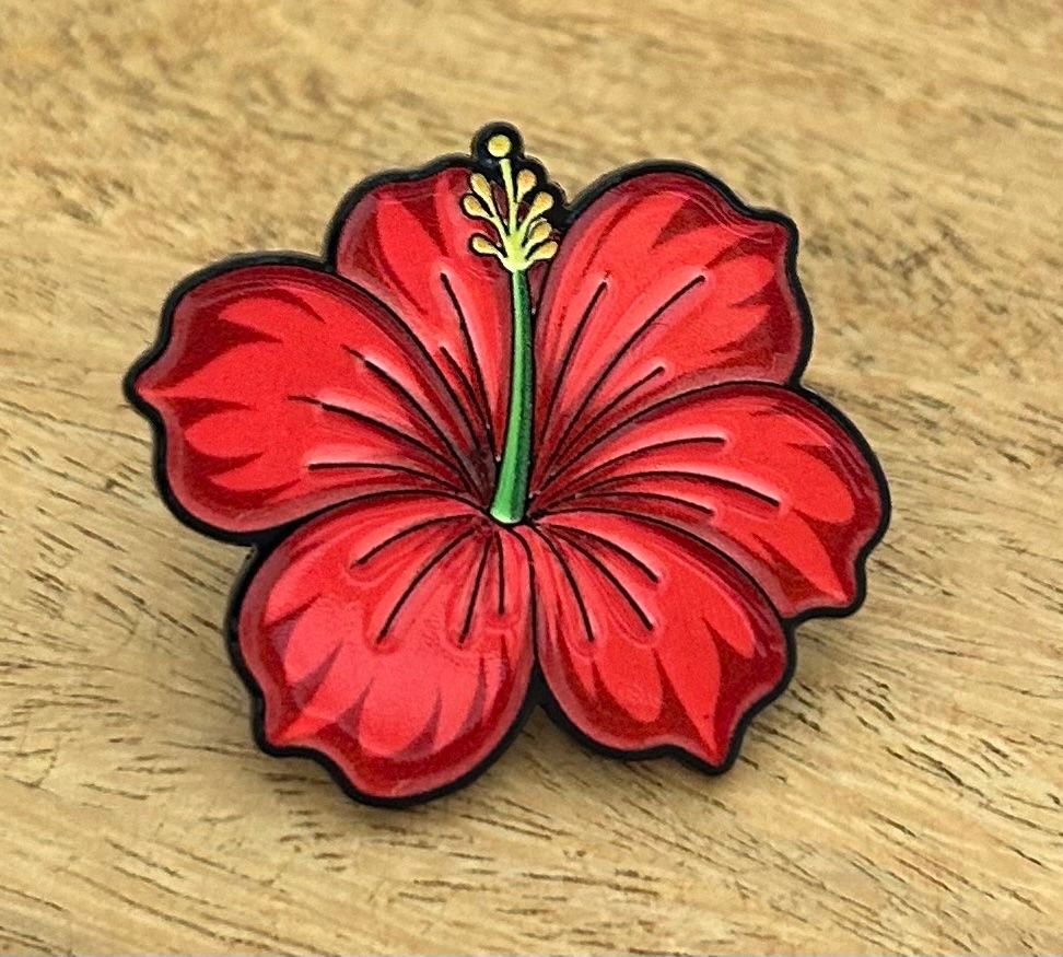 Placchette & Badge: Pin Blume Hibiskus – Nuovo e nell'imballaggio originale da Geneve venduto da vane267