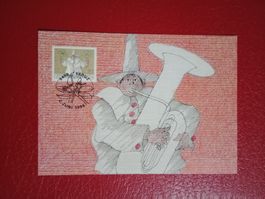 Sonderkarte Liechtenstein Sonderstempel Vaduz 1998 Clown