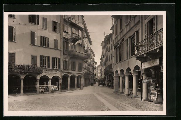 Cartoline postali: AK Lugano, Via Nassa – Usato da Berlin venduto da bartko-reher