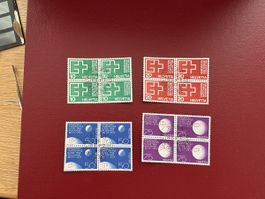 4er Block Satz mit Ausgabetag Stempel 1963