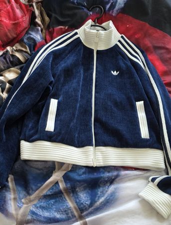 Adidas Trainingsjacke Cord blau weiss
