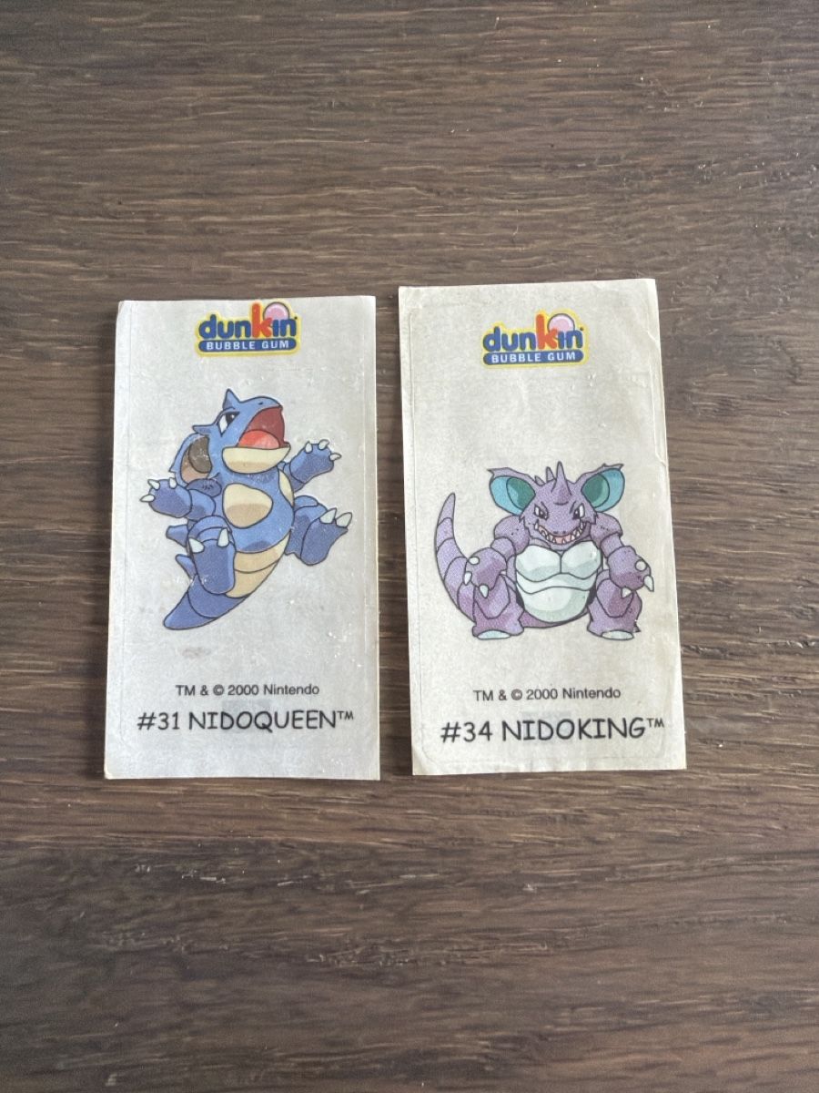 Pokémon Sammelbilder & Trading cards: Pokemon Dunkin Bubble Gum Nidoking & Nidoqueen – Gebraucht aus Binz von leo_bzh5