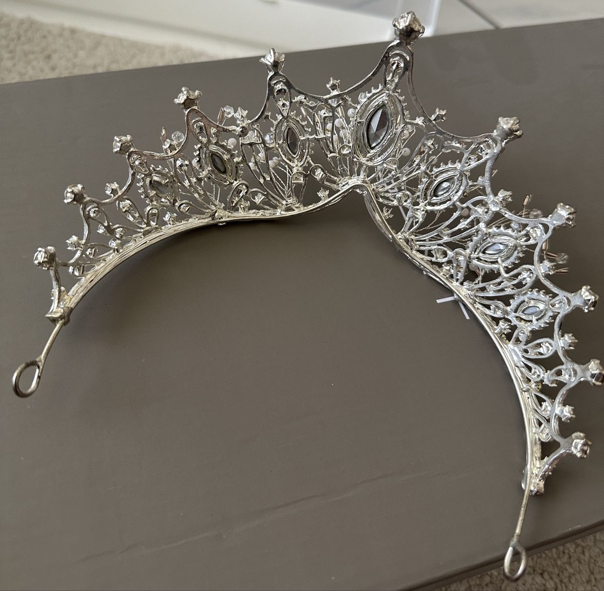 Haarschmuck: Diadem Krone Hochzeit, silber – Neu (gemäss Beschreibung) aus Spreitenbach von Sujrkwxl 3