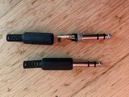 Klinkenstecker 6.3mm Stereo, neu, Set zu 25 Stk.