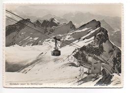 SÄNTISBAHN Luftseilbahn gegen die Säntis-Gruppe mit Ski