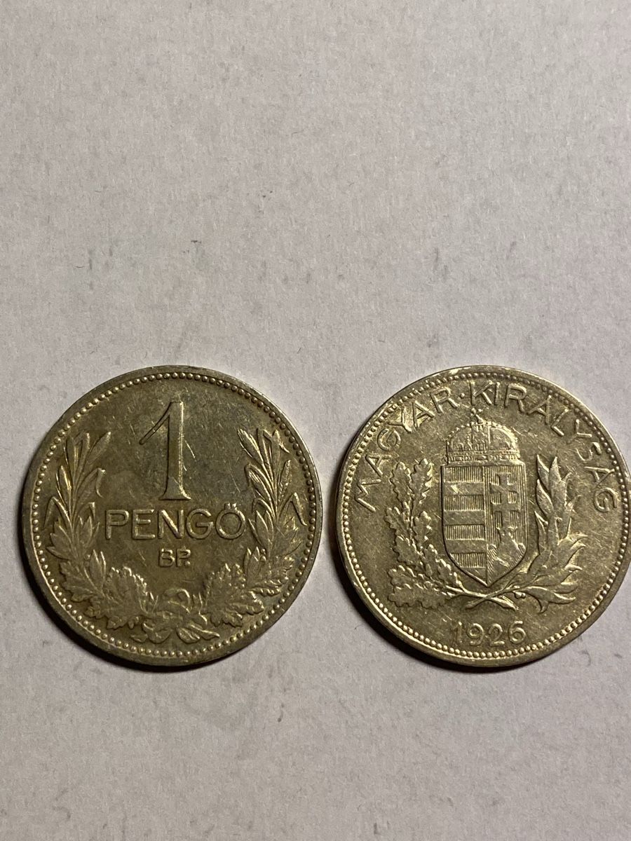 Tutti le monete: Hongrie, 1 Pengo 1926 argent – Usato da Corsier-sur-Vevey venduto da Ginoarturo