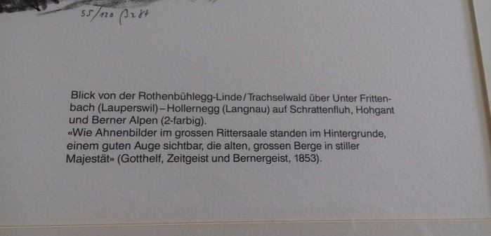Grafica & Litografie: Fred Baumann Lithographie Emmental nummeriert – Usato da Bern venduto da gruemscheler5 4