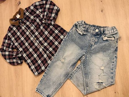 Pantalon et chemise chaude taille 98 