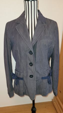 Blazer Gr. 40 blau/beige gestreift von Oui Moments