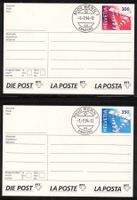 1994 Adress-Etiketten AK1 und AK2 mit ET-Stempel