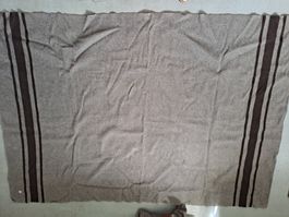 CH-Armee Decke / Wolldecke braun gestreift,