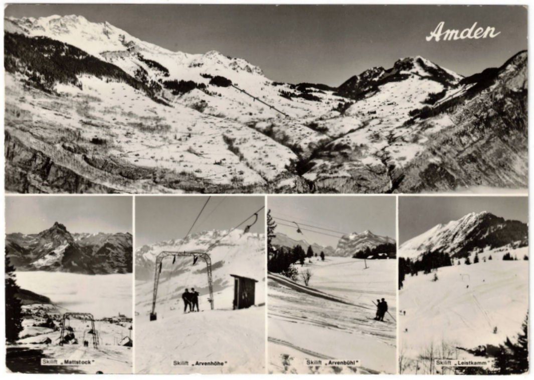 Cartoline postali: Amden - 5 Bild AK – Usato da Binningen venduto da Mountainrider