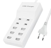 USB Ladegerät 10 Stationen, Eurostecker