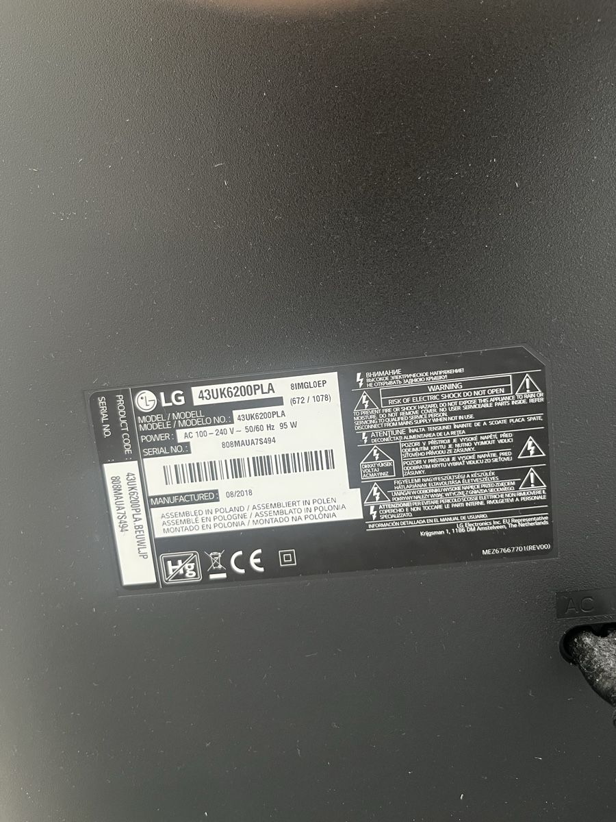 LG Fernseher: TV LG 43 pouces – Gebraucht aus Nyon von schoettlij 5