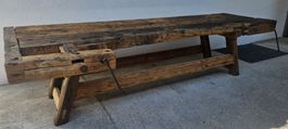 uralter werkbank, couchtisch, industrie, loft, terasse, 