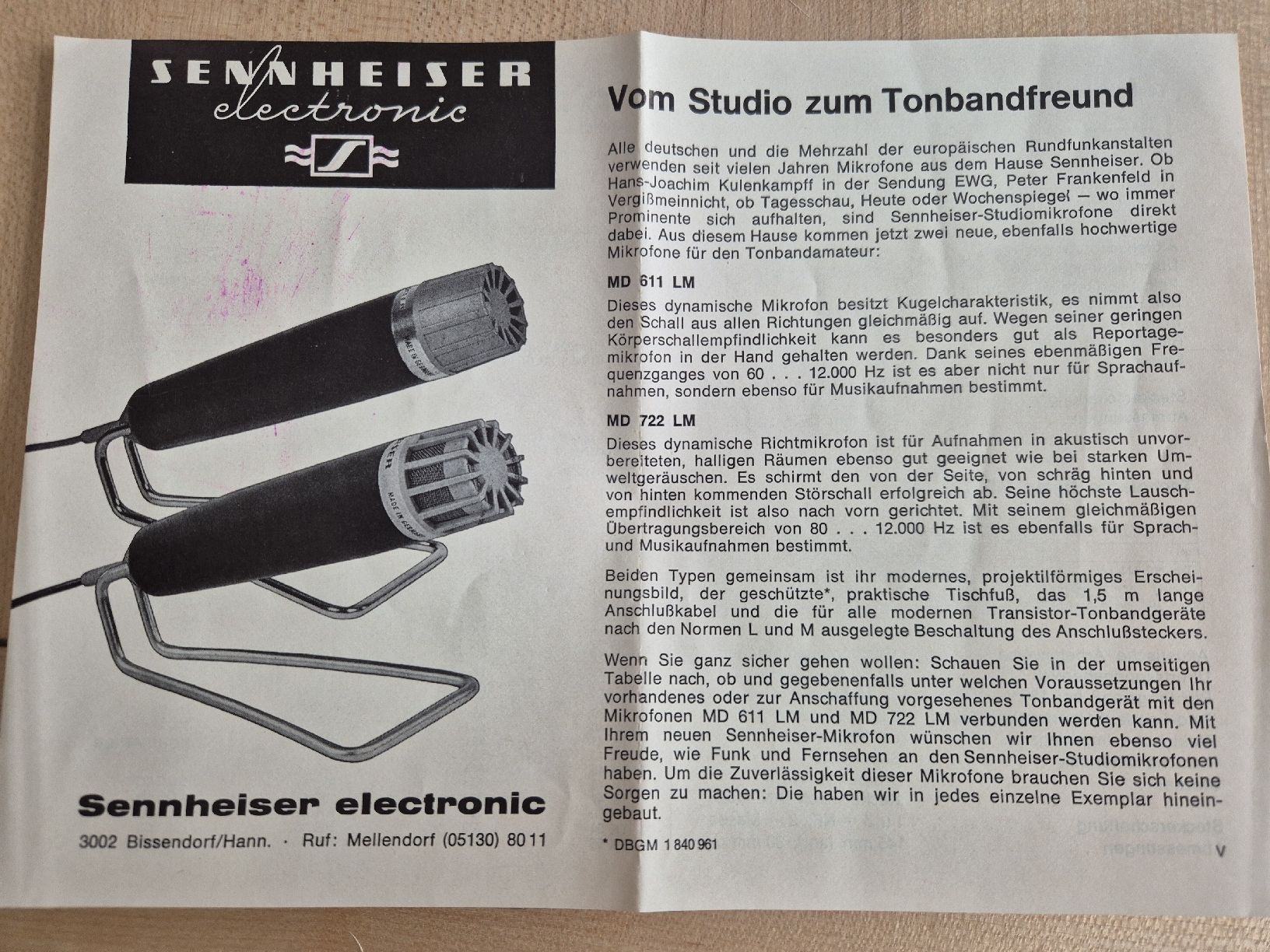 Sennheiser Microfoni: Sennheiser Dynamisches Mikrofon MD 611  – Nuovo (secondo la descrizione) da Thun venduto da Kissthis 4