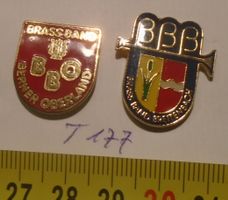 2 ver. Brass Band Pins (T177)