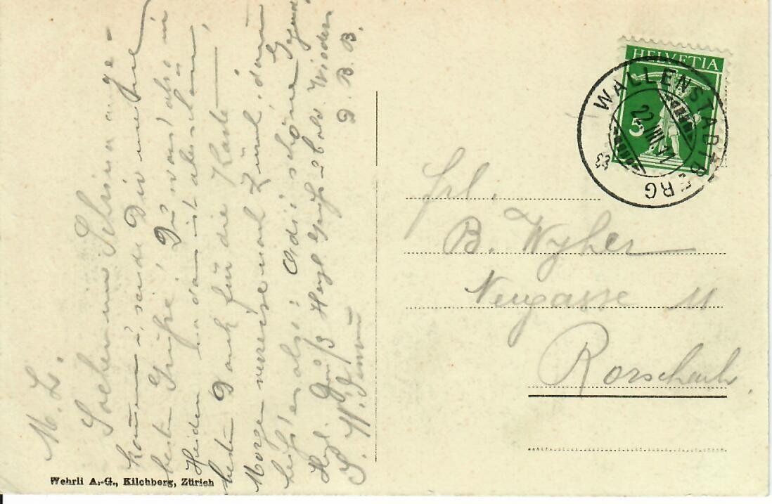 Ansichtskarten: Schrina Hochruck 1911 – Gebraucht aus Hochdorf von Ziegel-16 1
