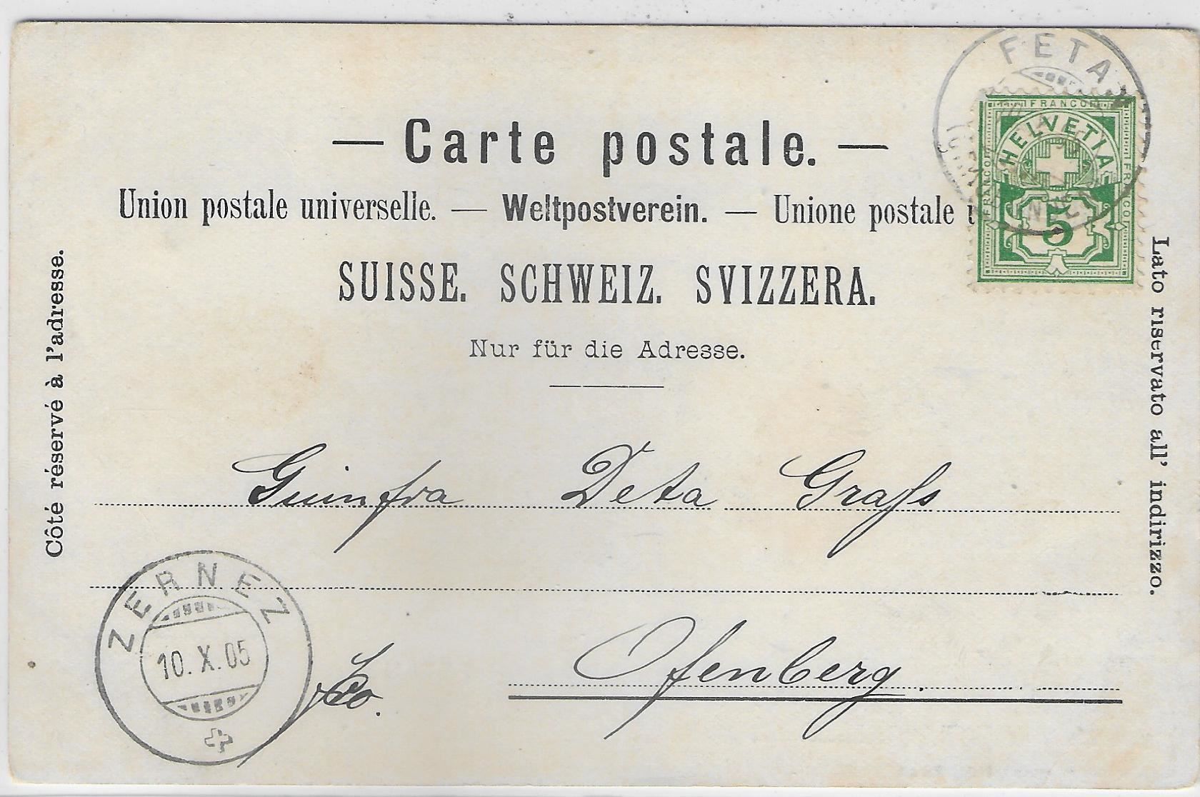 Cartes postales: Fetan - Generalansicht 1905 – D'occasion à Ettingen par Kartenplanet 1