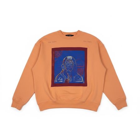 Sweatshirt CAV EMPT graphique crewneck coton orange L #P39